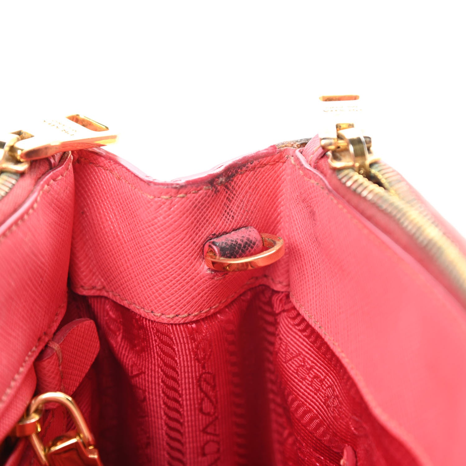 Prada Saffiano Mini Galleria Double Zip Tote Fragola 17 of 23