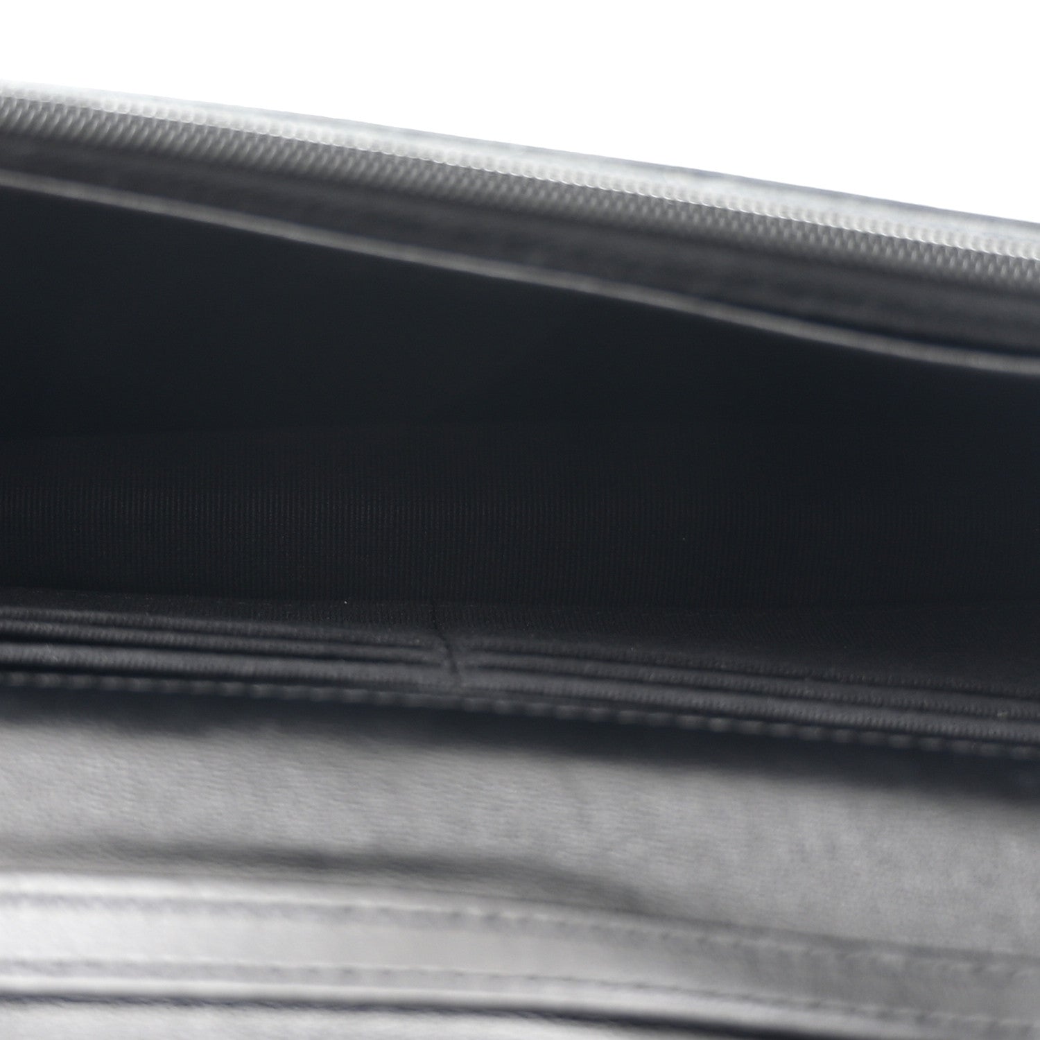 Chanel Lambskin Resin Quilted Wallet On Chain WOC Black 5 of 11