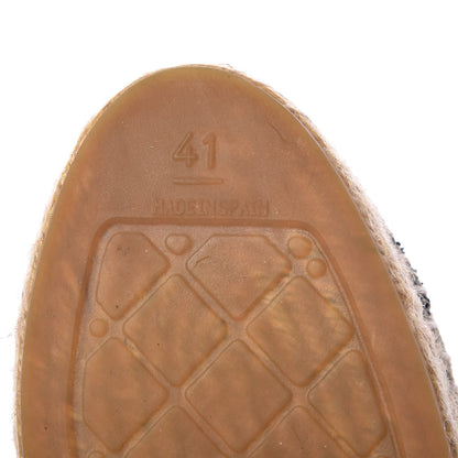 Chanel Toile Sequin CC Espadrilles 41 Beige Black 12 of 14