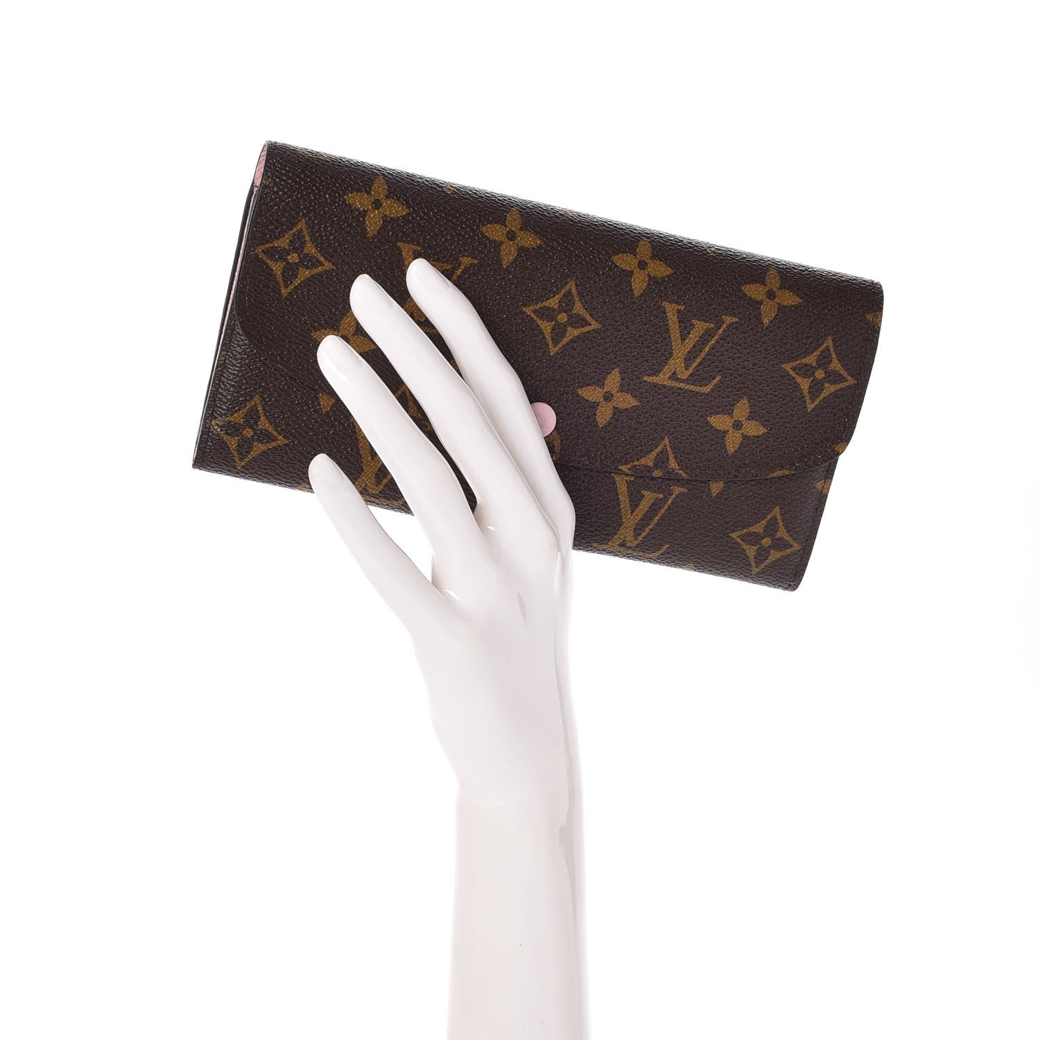 Louis Vuitton Monogram Emilie Wallet Rose Ballerine 2 of 8