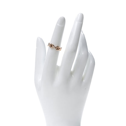 Hermes 18K Rose Gold PM Chaine D'Ancre Enchainee Ring 51 5.75 2 of 5