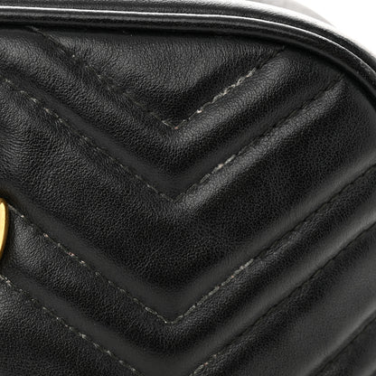 Gucci Calfskin Matelasse Small GG Marmont Chain Shoulder Bag Black 14 of 14