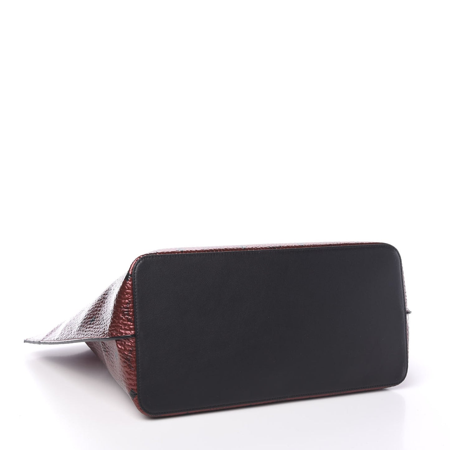 Metallic Visetos Shopper Tote Scooter Red