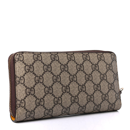 Gucci GG Supreme Monogram Neo Vintage Zip Around Wallet Beige Crop New Acero 2 of 4