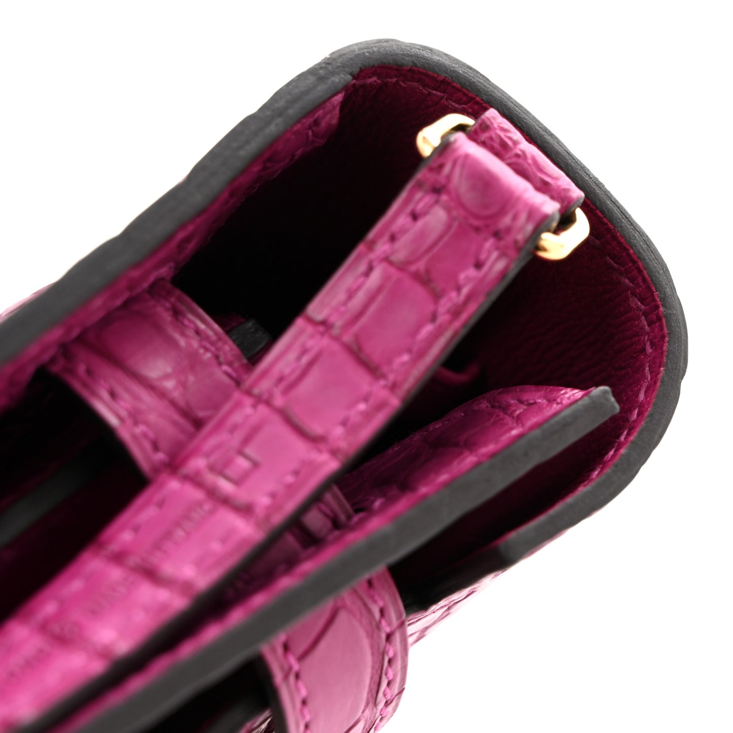 Matte Alligator Kelly Wallet To Go Rose Scheherazade