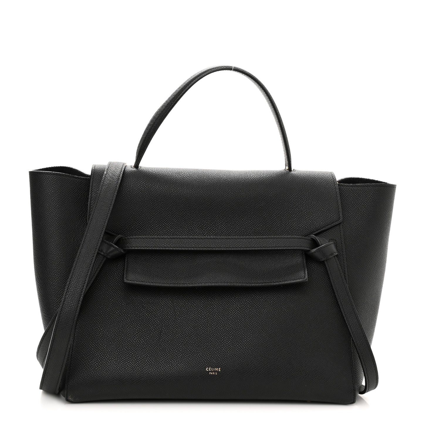 Grained Calfskin Mini Belt Bag Black