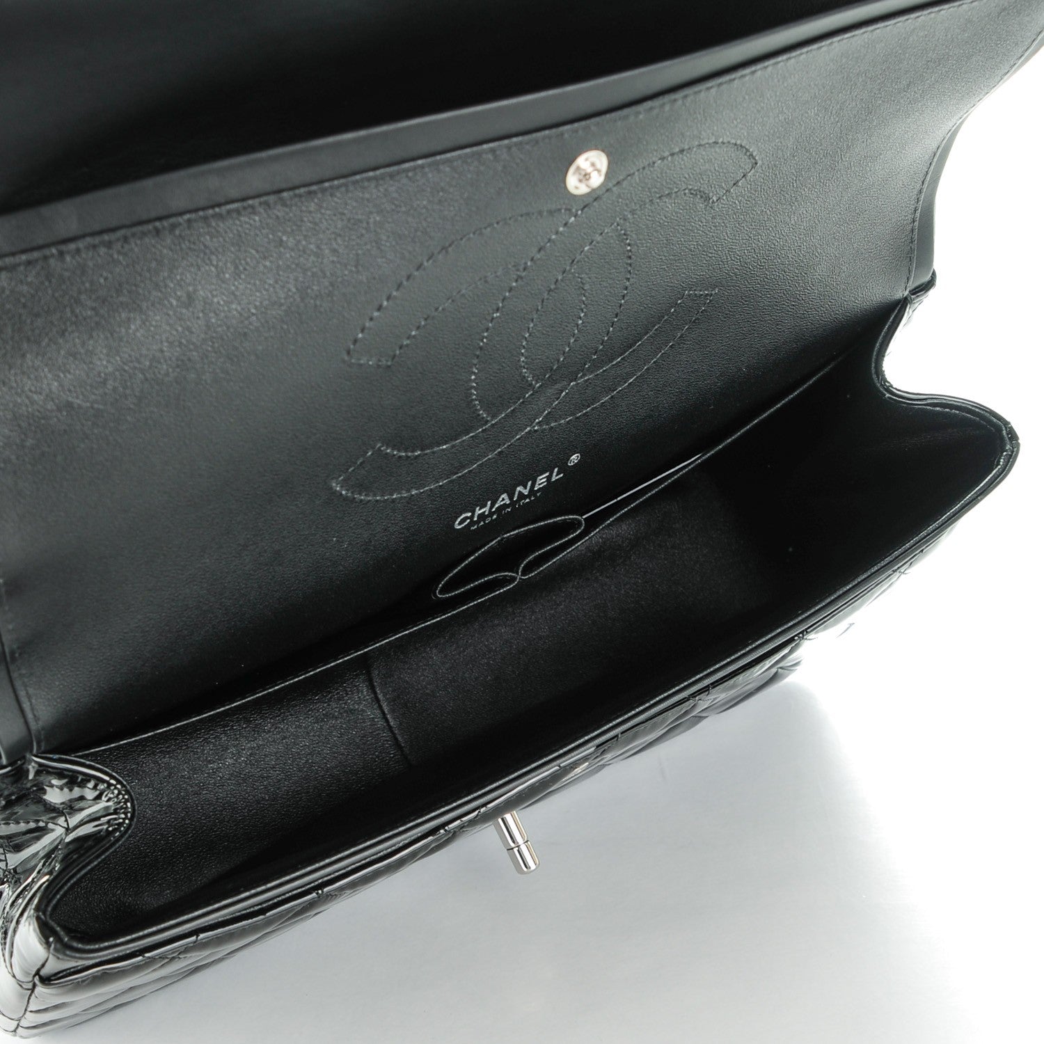 Chanel Patent Quilted Jumbo Double Flap Black 5 of 8
