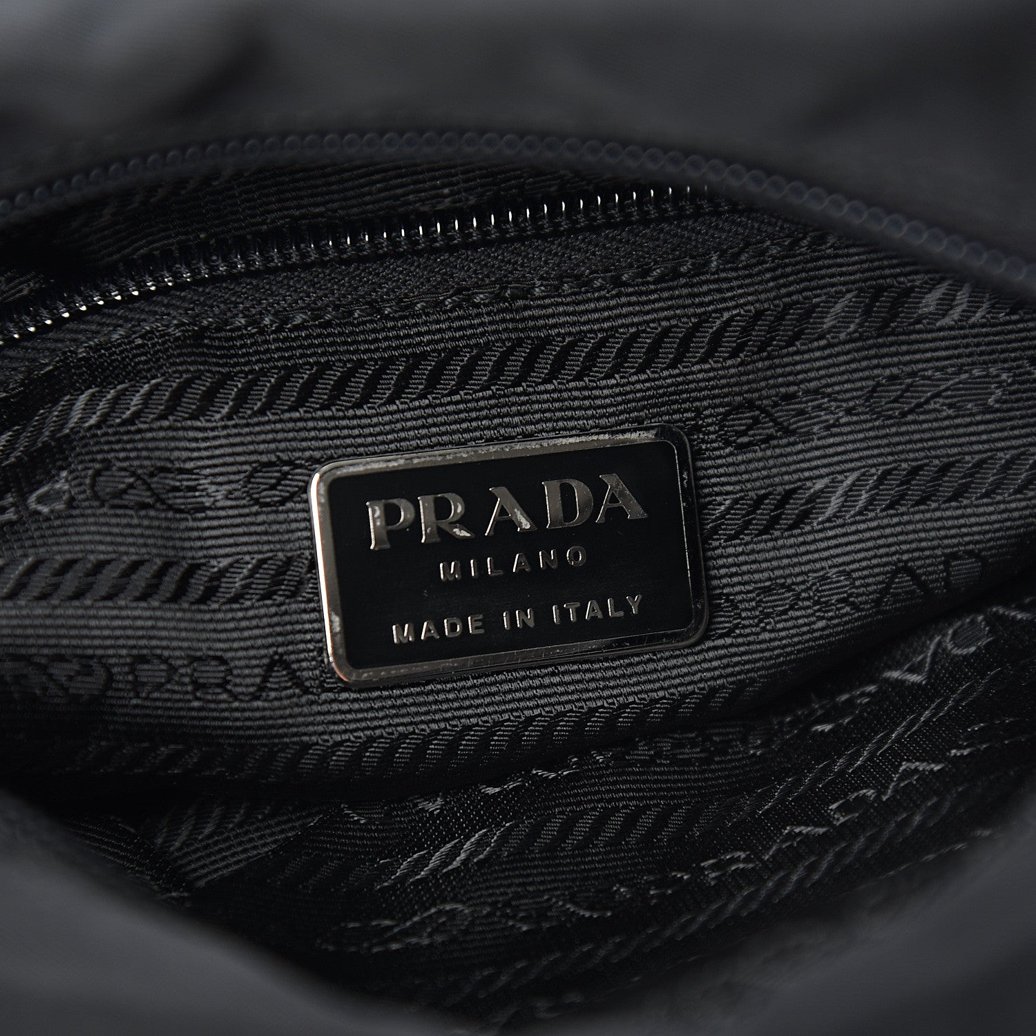 Prada Tessuto Nylon Single Buckle Messenger Bag Black 6 of 12