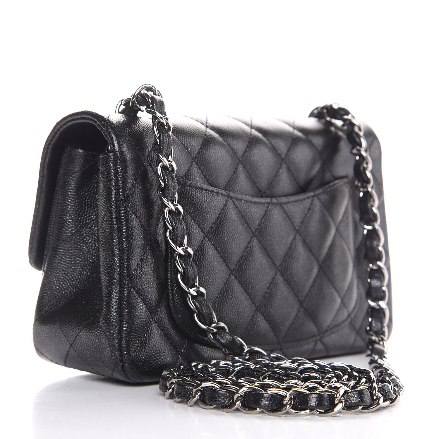 Chanel Iridescent Caviar Quilted Mini Rectangular Flap Black 3 of 13