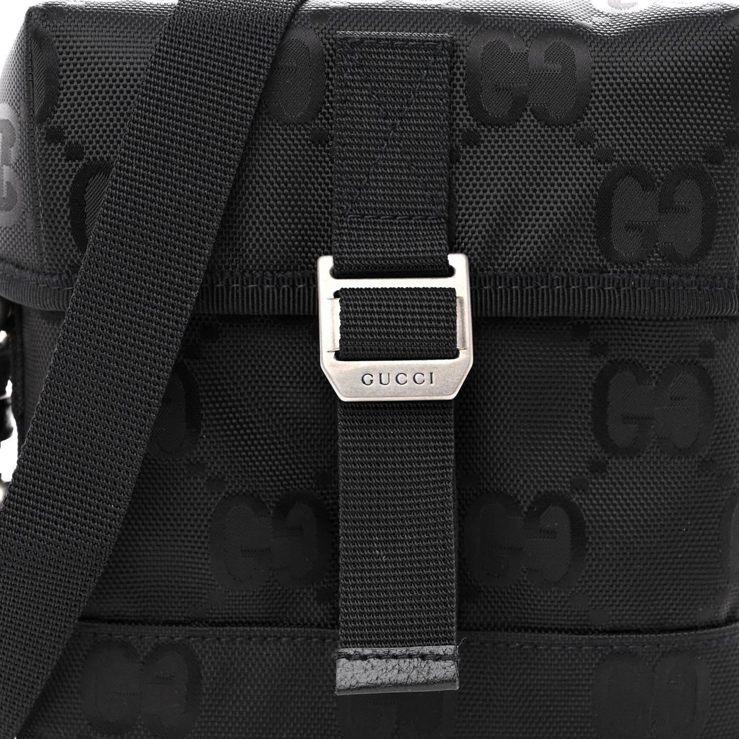 Econyl Nylon Monogram Off The Grid Messenger Bag Black
