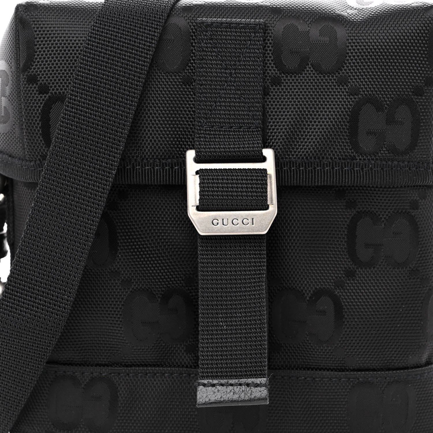 Gucci Econyl Nylon Monogram Off The Grid Messenger Bag Black 8 of 10