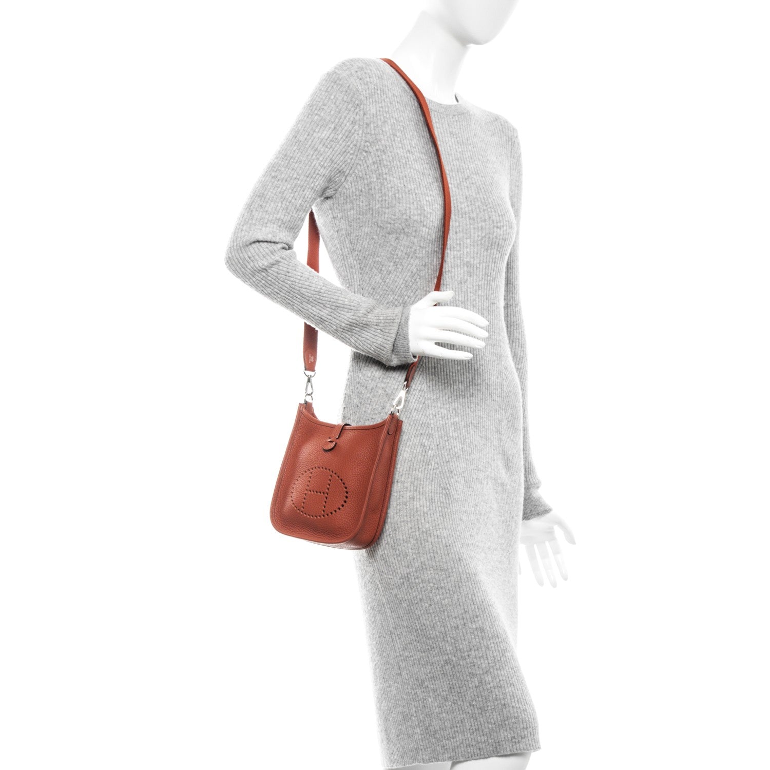 Hermes Taurillon Clemence Evelyne III TPM Cuivre 2 of 7