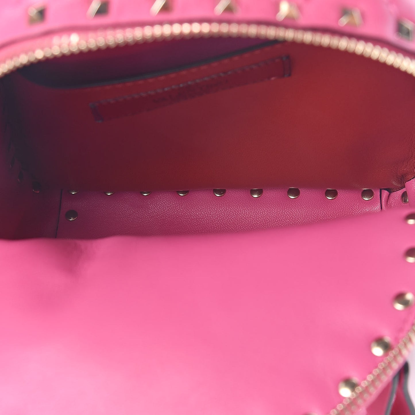 Nappa Quilted Mini Rockstud Spike Backpack Peony