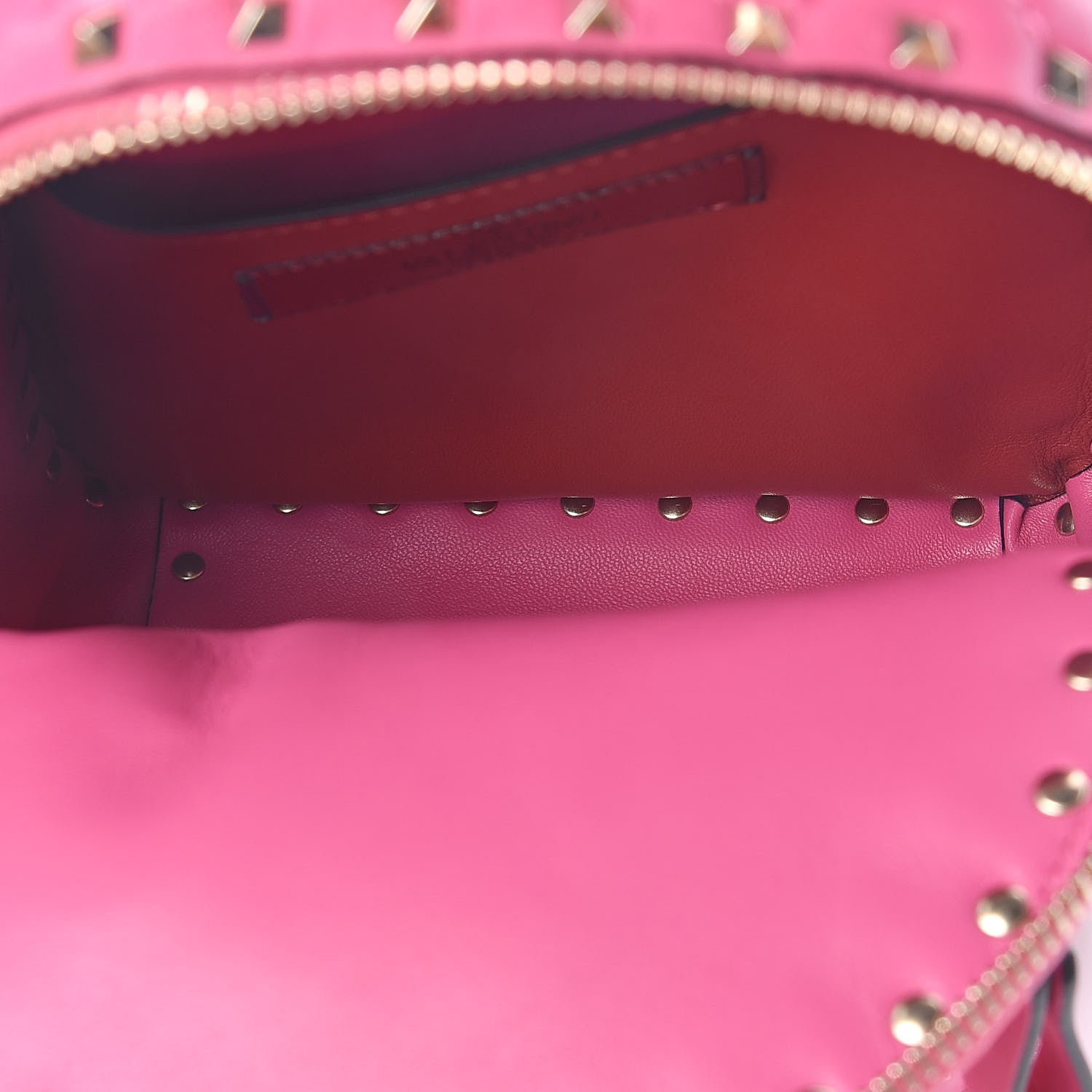 Valentino Garavani Nappa Quilted Mini Rockstud Spike Backpack Peony 5 of 9