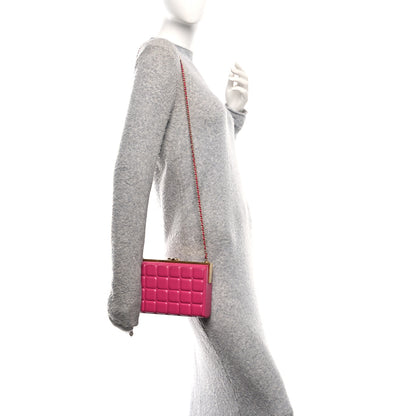 Chanel Lambskin Chocolate Bar Lock Clutch Bag Pink 2 of 10