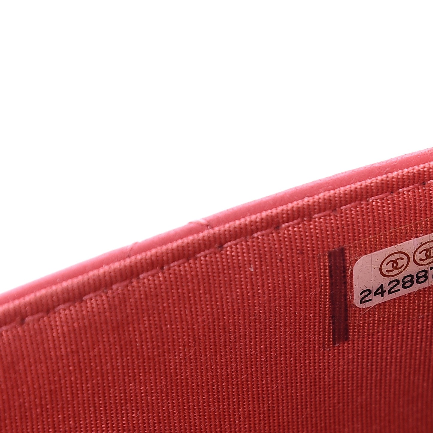 Lambskin Quilted Trendy CC Wallet On Chain WOC Bright Pink