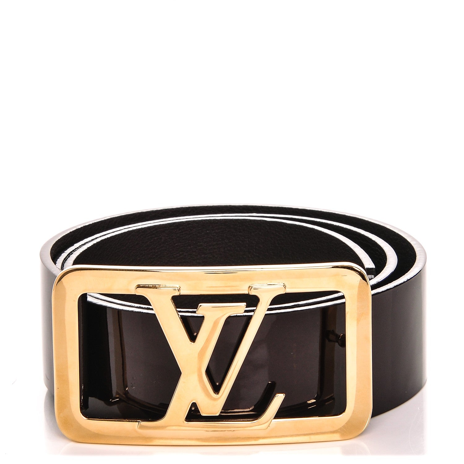 Louis Vuitton Patent LV Frame Belt 85 34 Amarante 1 of 6