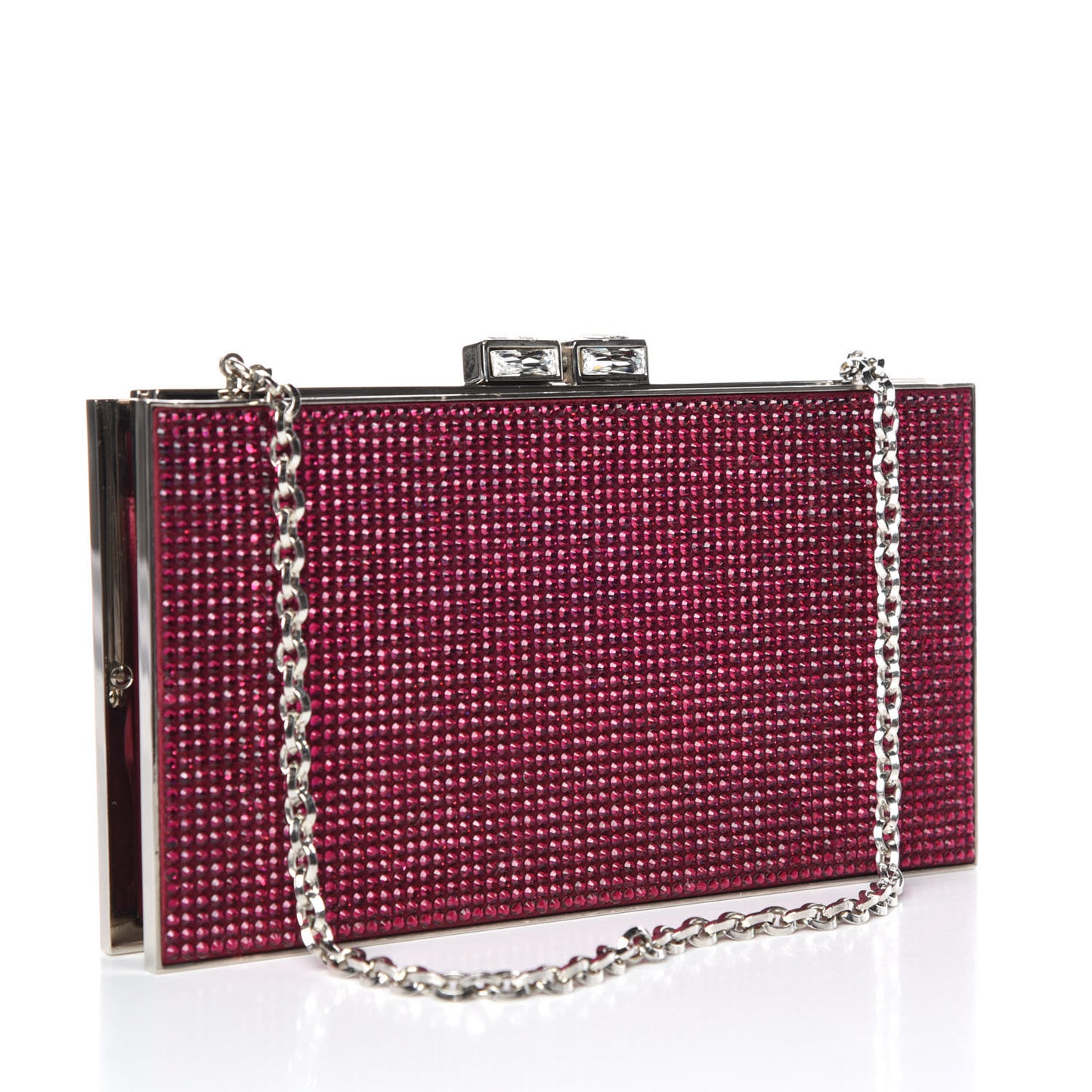 Swarovski Crystal Minaudiere Clutch Pink
