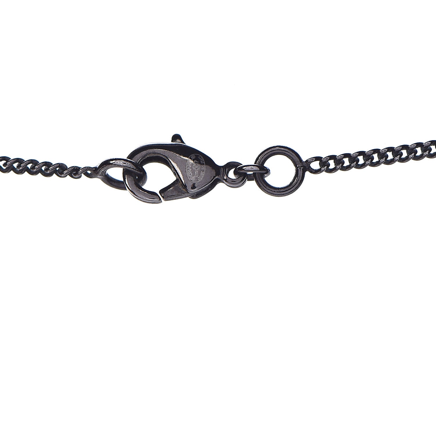 Chanel Ruthenium Camellia CC Necklace 5 of 6