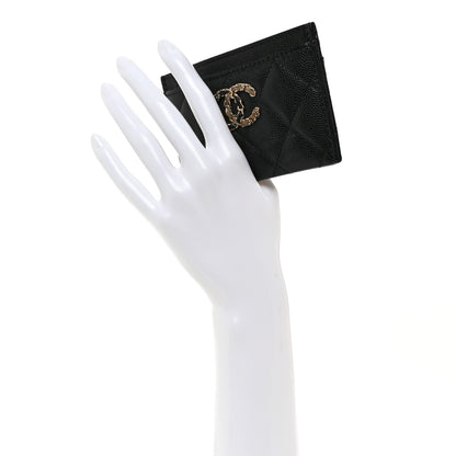 Chanel Caviar Quilted French New Wave Card Holder Black 2 of 9