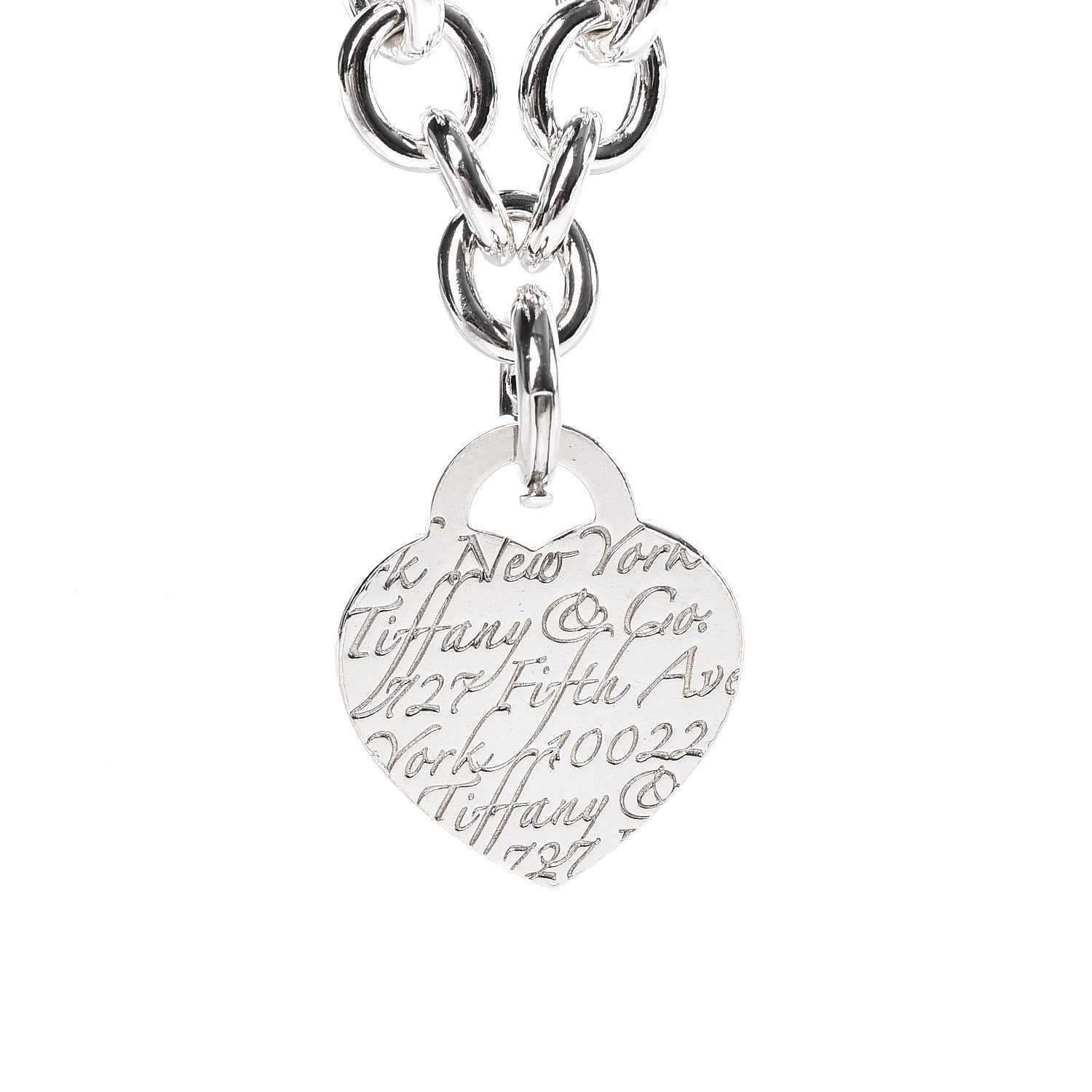 Tiffany Sterling Silver Notes Heart Tag Toggle Bracelet 4 of 6