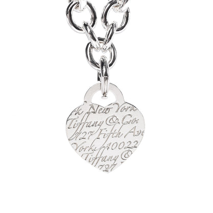 Tiffany Sterling Silver Notes Heart Tag Toggle Bracelet 4 of 6