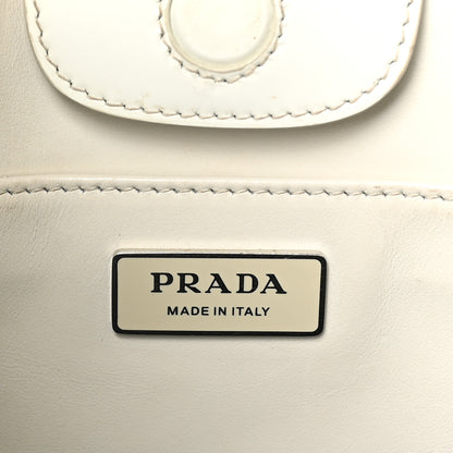 Prada Spazzolato Maxi Cleo Adjustable Strap Shoulder Bag White 6 of 10