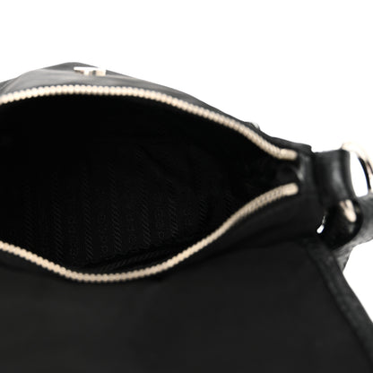 Prada Nylon Vitello Daino Hobo Black 5 of 9
