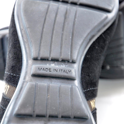 Louis Vuitton Suede Leather Sneakers 39 Black 8 of 9
