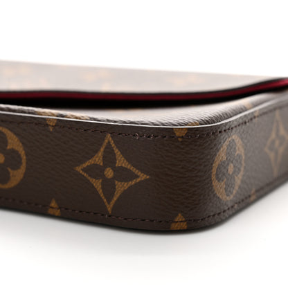 Louis Vuitton Monogram Pochette Felicie Chain Wallet Fuchsia 11 of 12