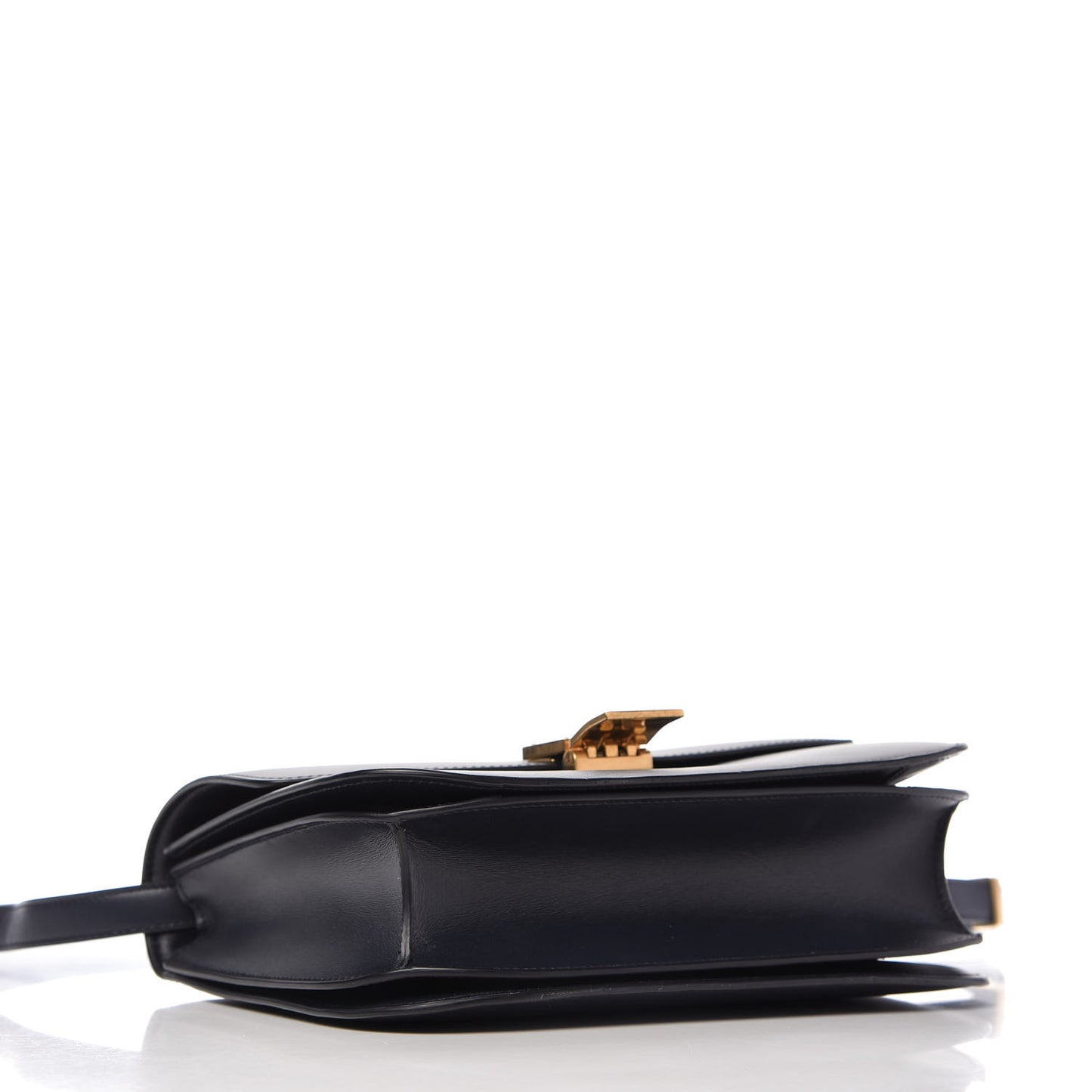 Box Calfskin Medium Classic Box Flap Bag Navy