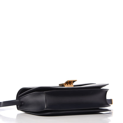 Celine Box Calfskin Medium Classic Box Flap Bag Navy 4 of 10