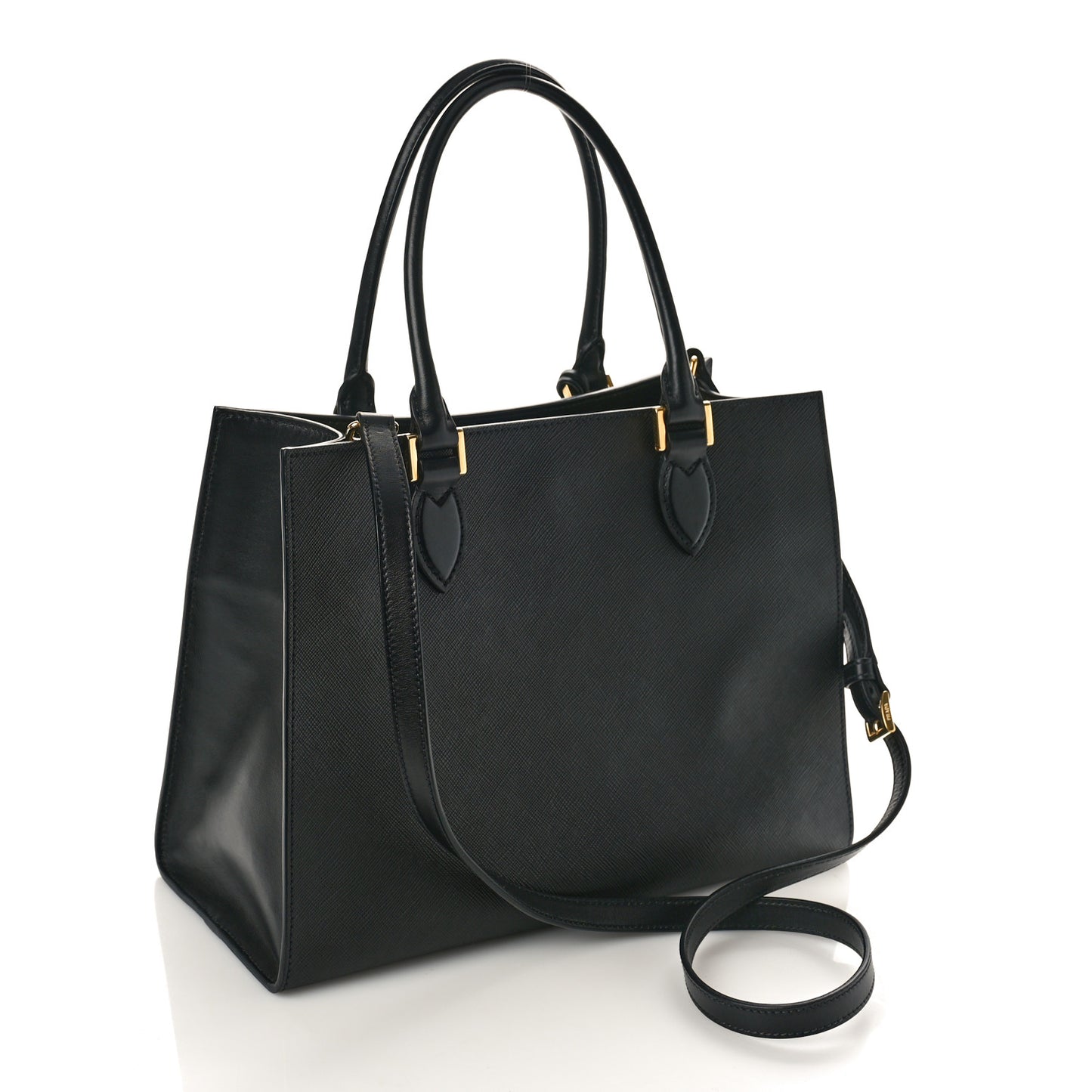 Saffiano Soft Calfskin Tote Black