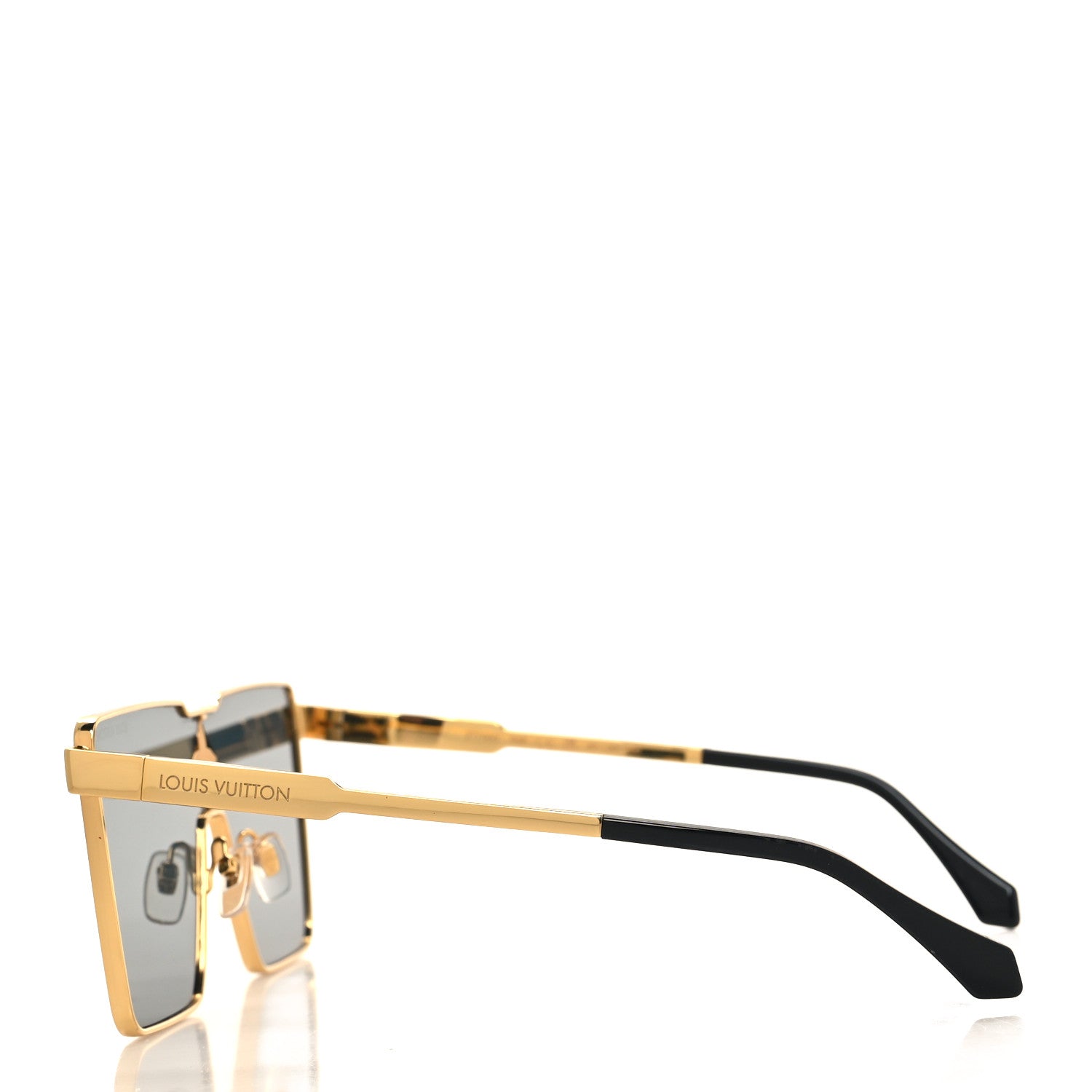 Louis Vuitton Acetate Swarovski Crystal Cyclone Sunglasses Z1700U Gold 3 of 7