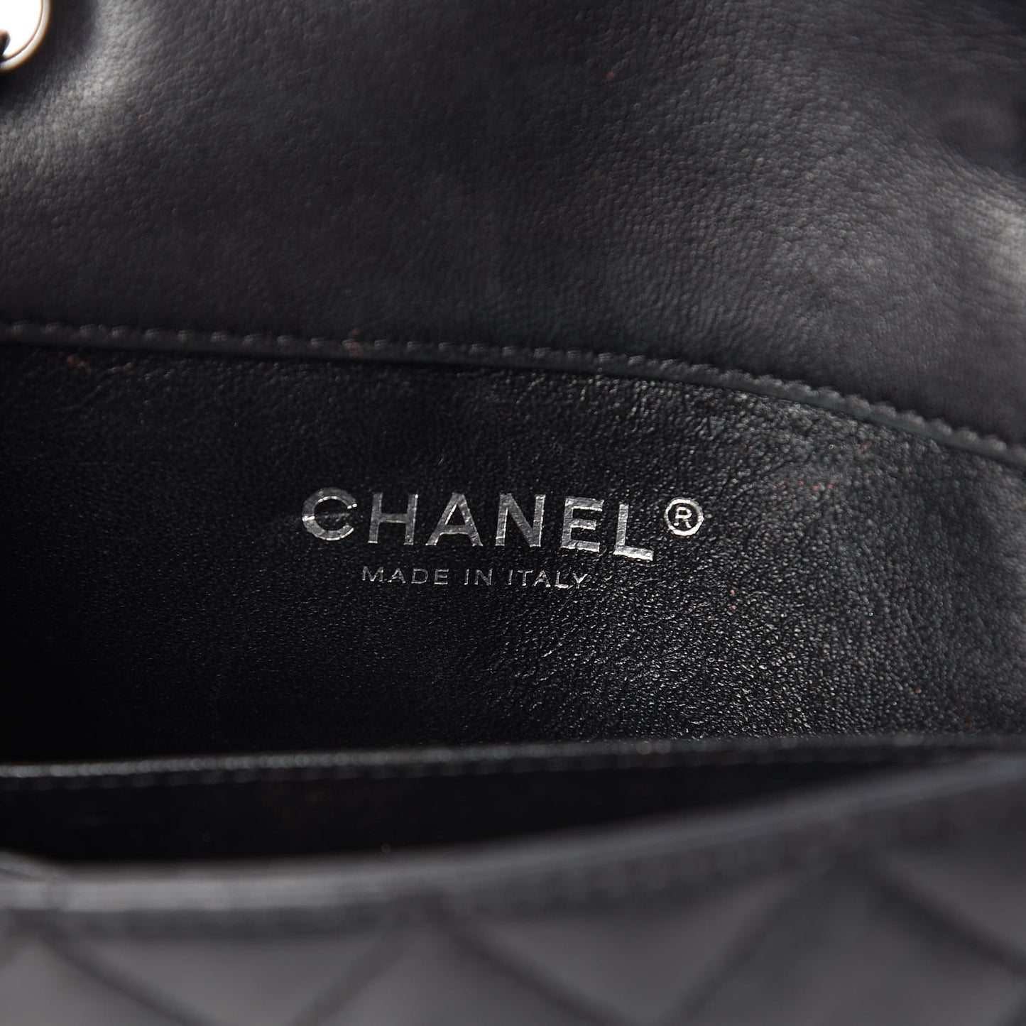 Lambskin Quilted Extra Mini Rectangular Flap Black