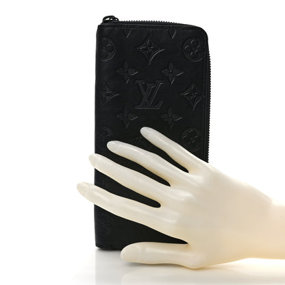 Louis Vuitton Calfskin Monogram Shadow Vertical Zippy Wallet Black 2 of 6