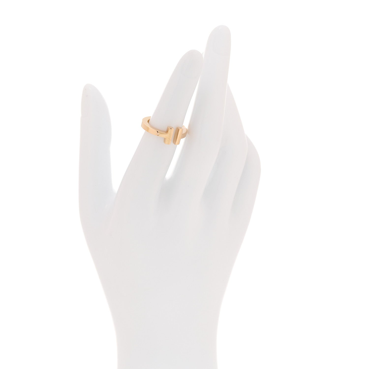 Tiffany 18K Rose Gold T Square Ring 49 5 2 of 5