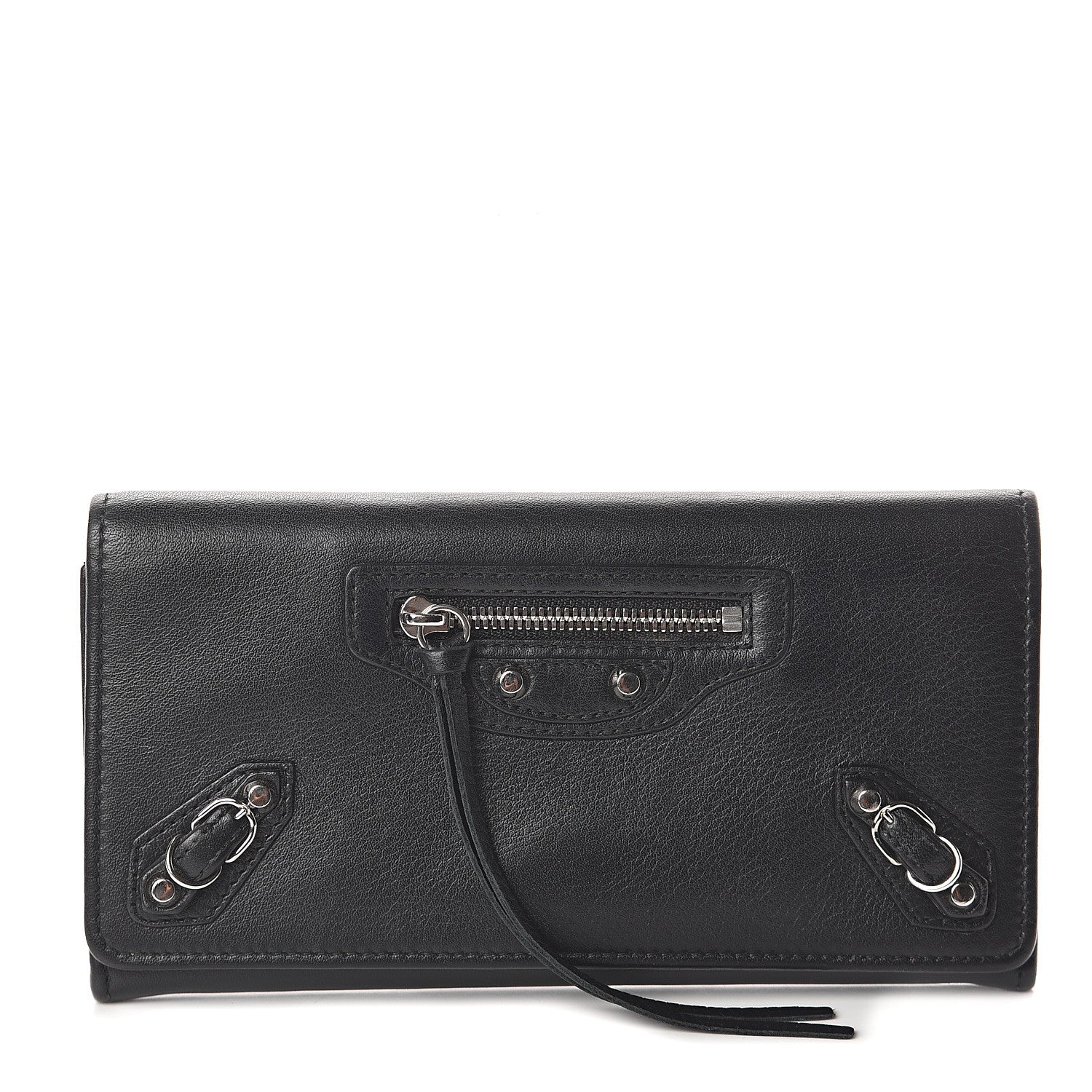 Balenciaga Calfskin Papier Platre Money Wallet Black 1 of 5