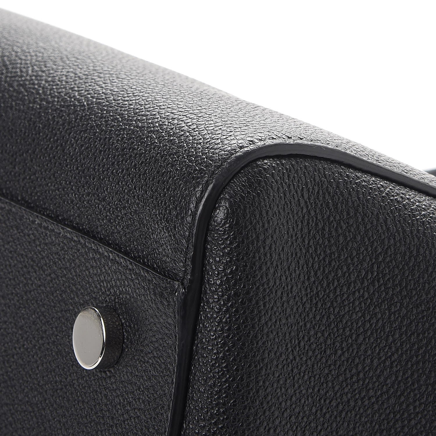 Saint Laurent Grained Calfskin Small Cabas Rive Gauche Black 11 of 12