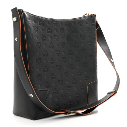 MCM Calfskin Ottomar Monogram Large Klara Hobo Black 3 of 9