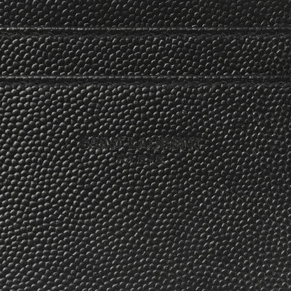 Saint Laurent Grain De Poudre Chevron Monogram Large Bill Pouch Black 6 of 9