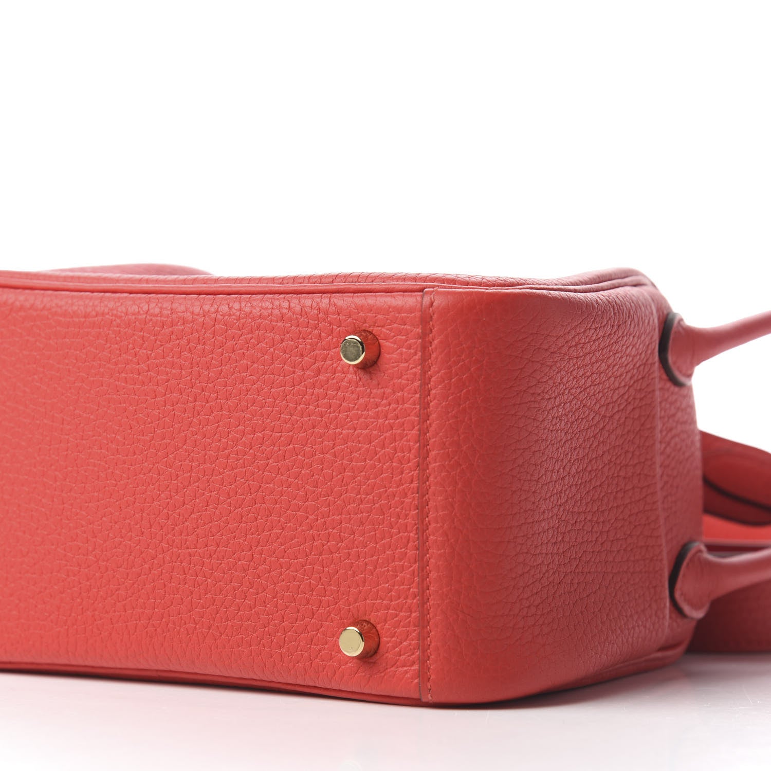 Hermes Taurillon Clemence Mini Lindy 20 Rouge De Coeur 6 of 9