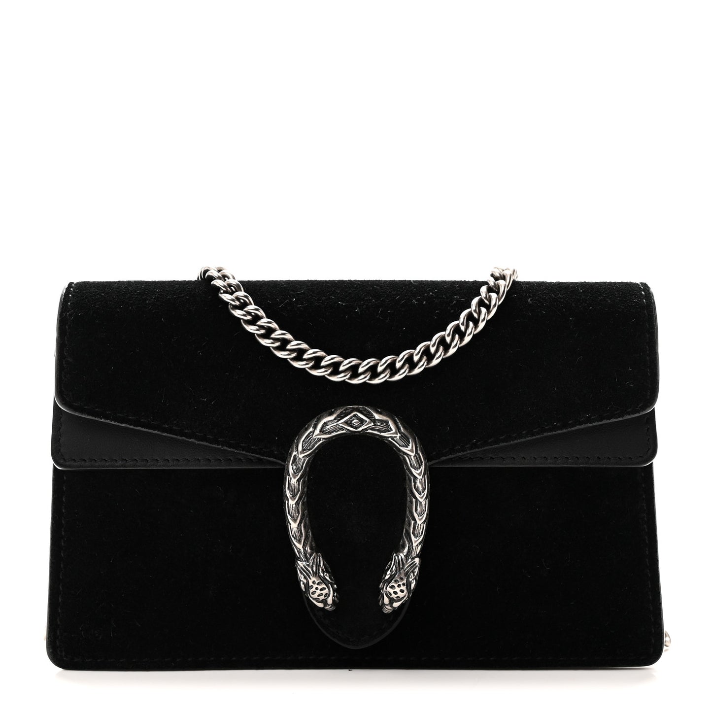 Suede Super Mini Dionysus Shoulder Bag Black