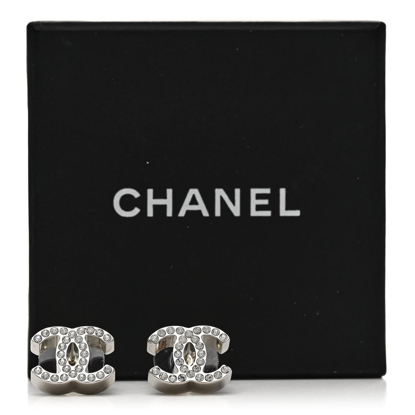 Crystal Mini Timeless CC Earrings Silver