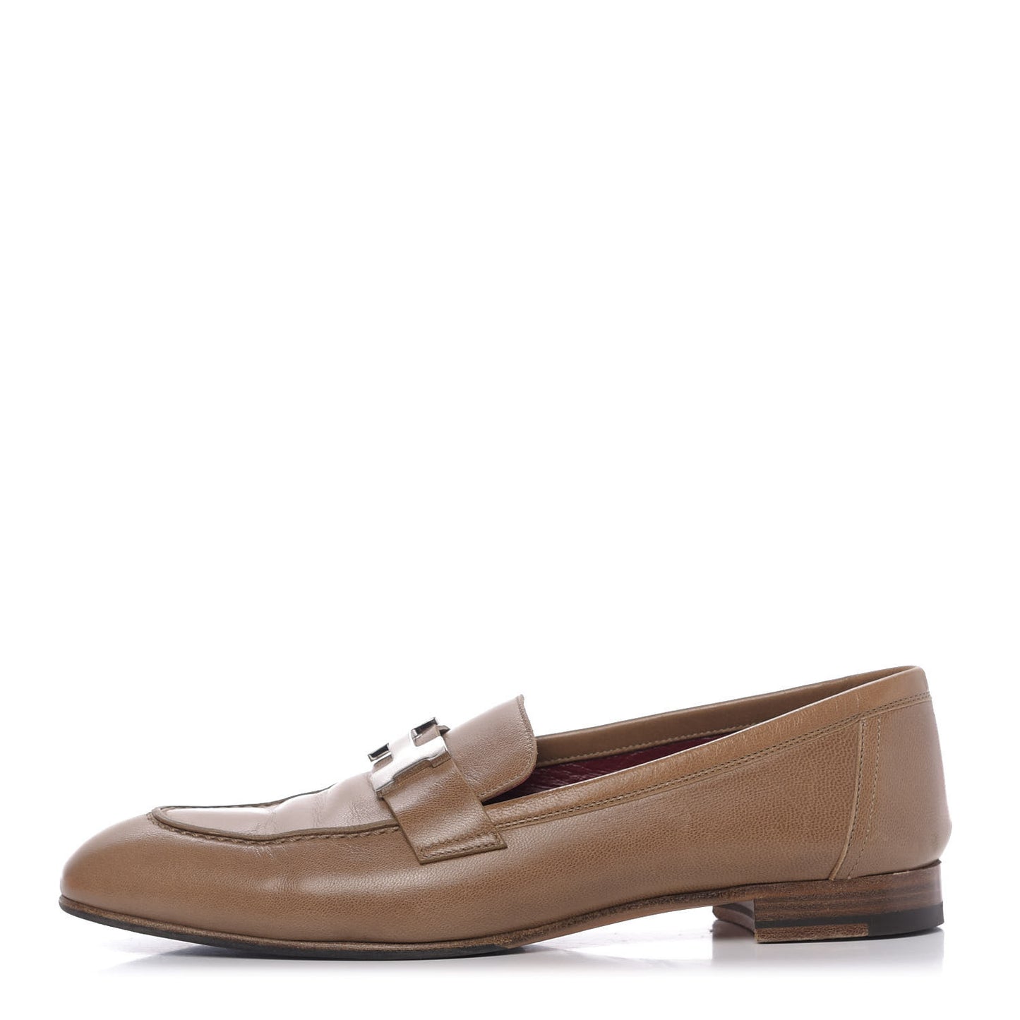 Goatskin Womens Paris Loafers 38 Etoupe