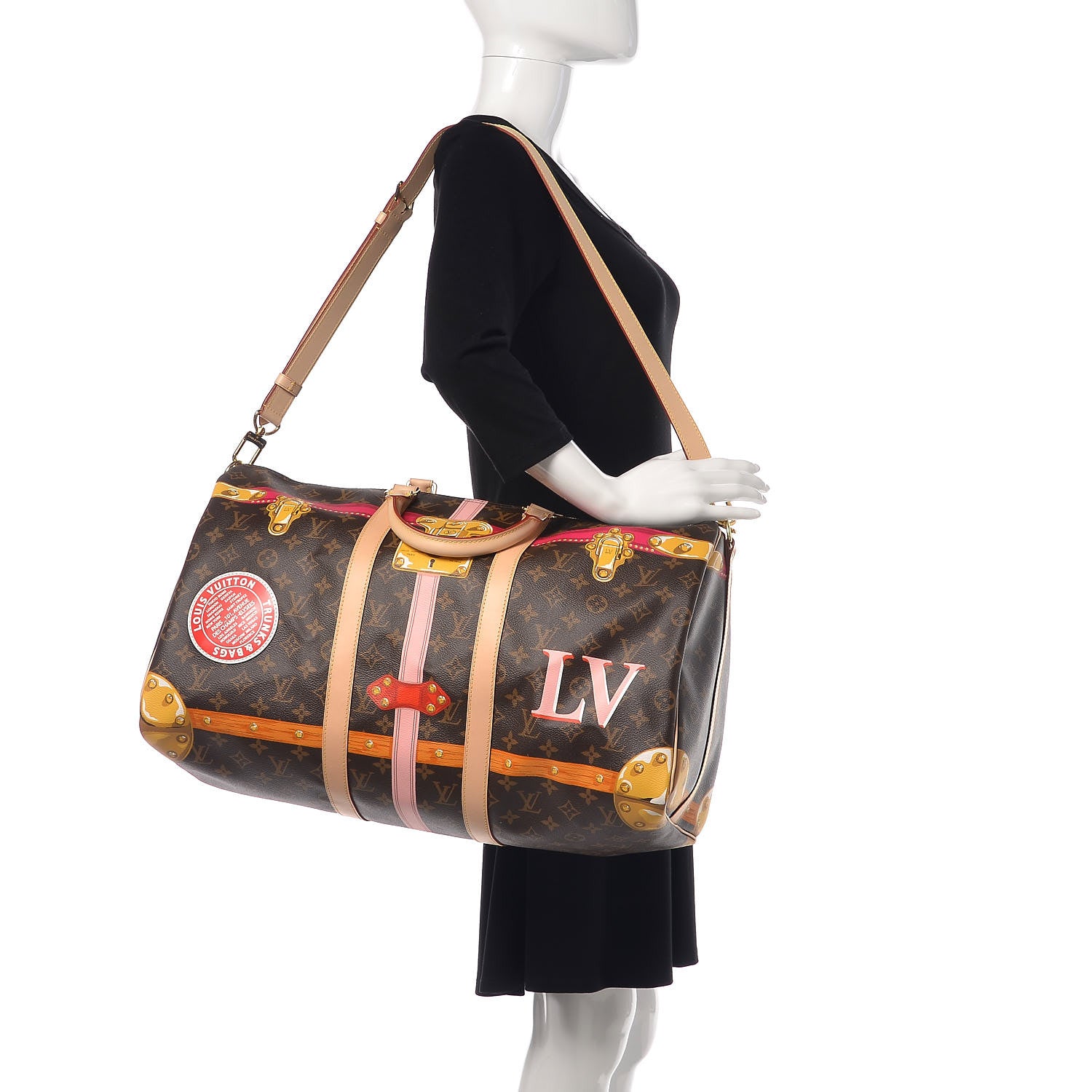 Louis Vuitton Monogram Summer Trunks Keepall Bandouliere 50 3 of 22