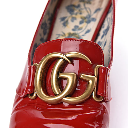 Gucci Vernice GG Victoire 55mm Loafer Pumps 39 Hibiscus Red 12 of 21
