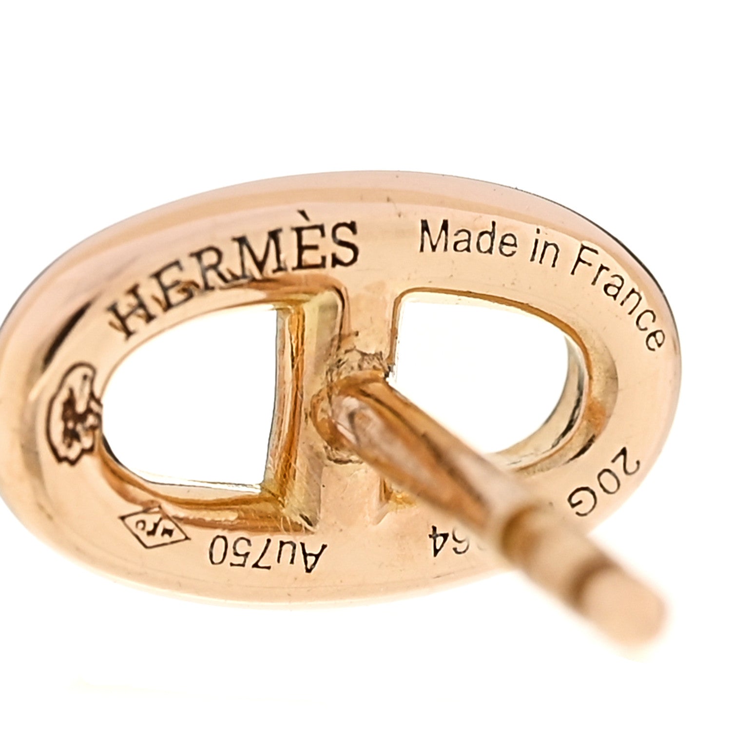 Hermes 18K Rose Gold TPM Farandole Stud Earrings 4 of 4