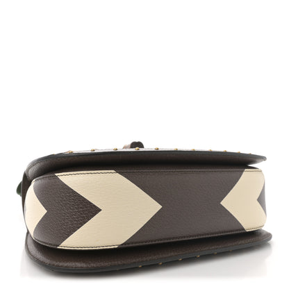 Gucci GG Supreme Monogram Studded Calfskin Centum Medium Bamboo 1947 Top Handle Bag Beige Ebony Multicolor 5 of 10