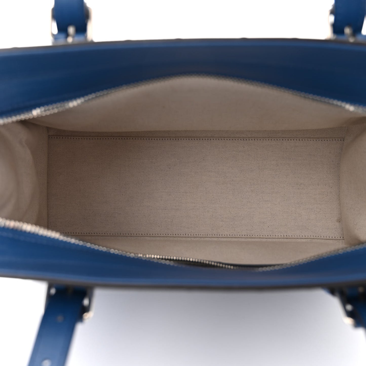 Calfskin GG Tennis Embossed Tote Bag Intense Metal Blue